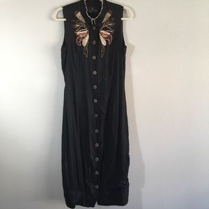Carole Little|Long Dress| wooden buttons|Size:6/8